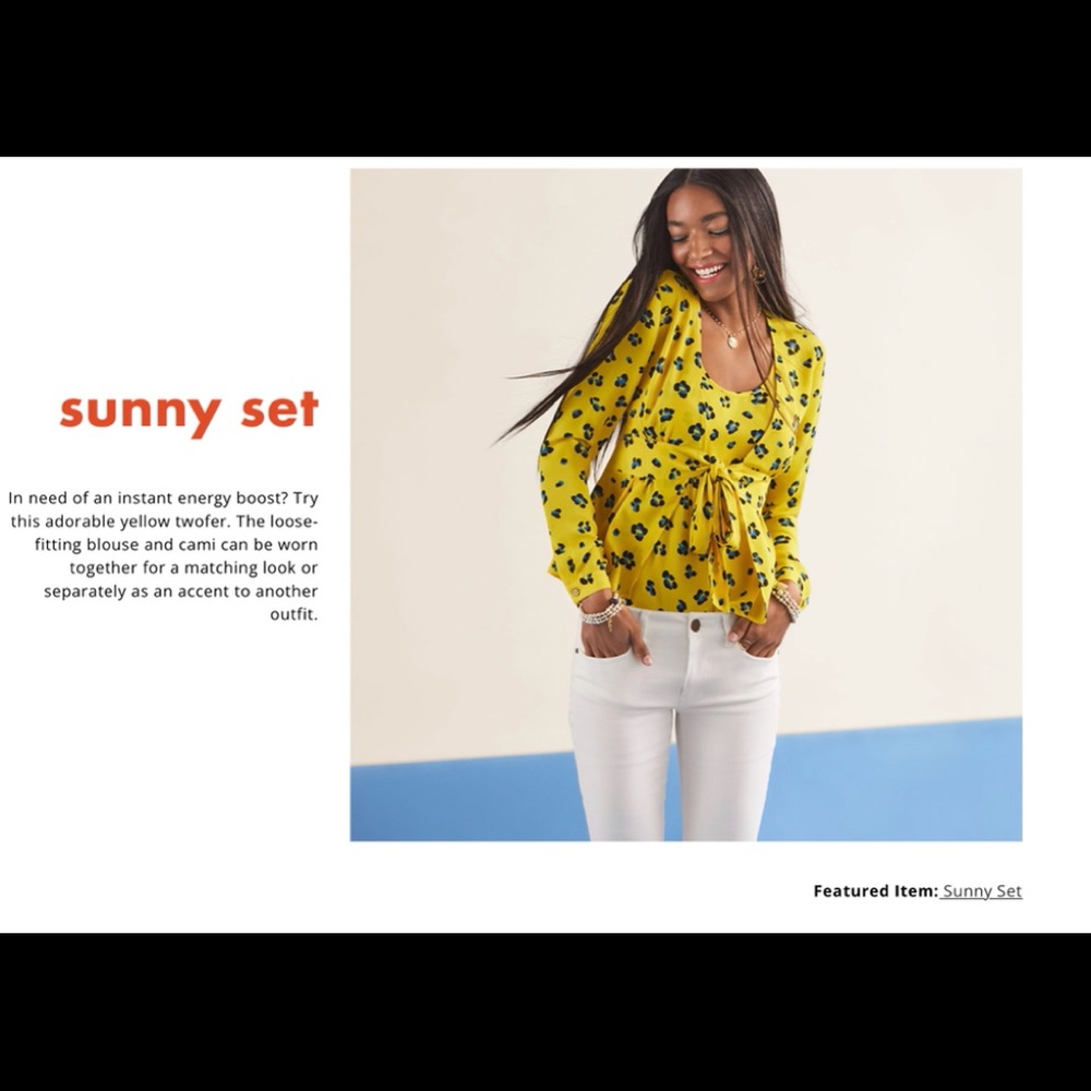 Cabi Size XL Sunny Set #5596 Limited Edition Was $119